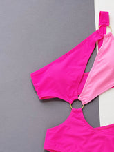 Load image into Gallery viewer, One-Shoulder Cutout Ring Detail One-Piece Swimsuit
