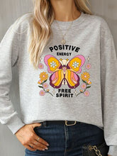 Load image into Gallery viewer, Butterfly Graphic Dropped Shoulder Sweatshirt