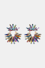 Load image into Gallery viewer, Flower Shape Glass Stone Dangle Earrings