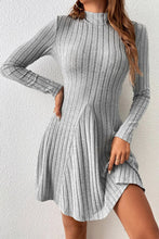 Load image into Gallery viewer, Mock Neck Long Sleeve Mini Dress