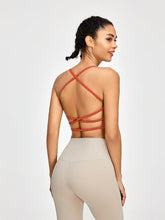 Load image into Gallery viewer, Crisscross Spaghetti Strap Active Bra