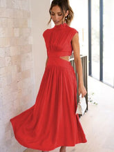 Load image into Gallery viewer, Cutout Mock Neck Sleeveless Dress