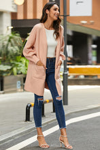 Load image into Gallery viewer, Drop Shoulder Ribbed Trim Open Front Cardigan