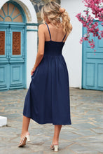 Load image into Gallery viewer, Smocked Spaghetti Strap Midi Dress