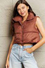 Load image into Gallery viewer, Zip-Up Drawstring Puffer Vest