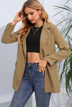 Load image into Gallery viewer, Lapel Neck Long Sleeve Blazer with Pockets