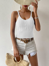 Load image into Gallery viewer, Scoop Neck Mixed Knit Cami