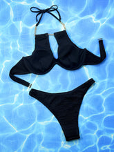 Load image into Gallery viewer, Halter Neck Chain Detail Two-Piece Bikini Set