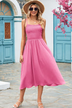 Load image into Gallery viewer, Smocked Spaghetti Strap Midi Dress