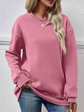 Load image into Gallery viewer, Round Neck Long Sleeve Sweatshirt