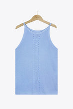 Load image into Gallery viewer, Openwork Grecian Neck Knit Tank Top