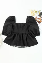 Load image into Gallery viewer, Square Neck Half Sleeve Peplum Blouse
