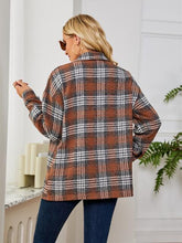 Load image into Gallery viewer, Plaid Collared Shirt Jacket
