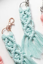 Load image into Gallery viewer, Assorted 4-Pack Macrame Fringe Keychain