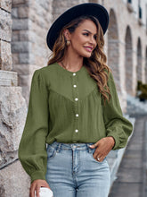 Load image into Gallery viewer, Round Neck Puff Sleeve Shirt