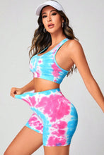 Load image into Gallery viewer, Tie-Dye Sports Bra and Shorts Set