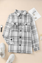 Load image into Gallery viewer, Plaid Pocketed Long Sleeve Shirt Jacket
