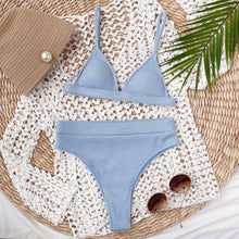 Load image into Gallery viewer, Spaghetti Strap Ribbed Bikini Set