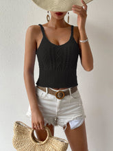 Load image into Gallery viewer, Scoop Neck Mixed Knit Cami