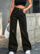 Load image into Gallery viewer, Distressed Wide Leg Jeans