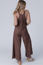 Load image into Gallery viewer, Texture Buttoned Wide Leg Overalls