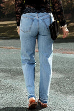 Load image into Gallery viewer, Distressed Straight Jeans