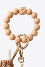 Load image into Gallery viewer, Evil Eye Beaded Keychain with Tassel