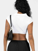Load image into Gallery viewer, Johnny Collar Cropped Top