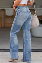 Load image into Gallery viewer, Distressed Straight Jeans with Pockets