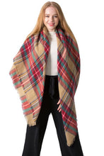 Load image into Gallery viewer, Plaid Imitation Cashmere Scarf