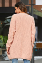 Load image into Gallery viewer, Mixed Knit Open Front Longline Cardigan