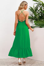 Load image into Gallery viewer, Smocked Crisscross Spaghetti Strap Dress