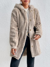 Load image into Gallery viewer, Button Down Hooded Coat