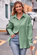 Load image into Gallery viewer, Slit Dropped Shoulder Longline Shirt