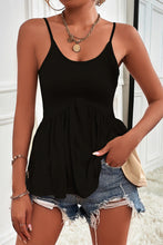 Load image into Gallery viewer, Scoop Neck Peplum Cami