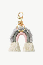 Load image into Gallery viewer, Fringe Trim Rainbow Key Chain