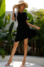 Load image into Gallery viewer, Round Neck Short Sleeve Mini A-Line Dress