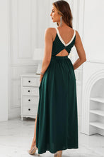 Load image into Gallery viewer, Cutout Ruched Slit Sleeveless Dress