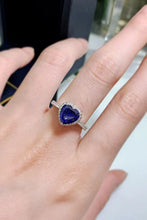 Load image into Gallery viewer, 2 Carat Moissanite Heart-Shaped Side Stone Ring