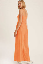 Load image into Gallery viewer, Smocked Square Neck Wide Leg Jumpsuit with Pockets