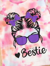 Load image into Gallery viewer, Baby Girl BESTIE Round Neck T-Shirt and Shorts Set
