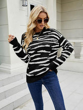 Load image into Gallery viewer, Round Neck Drop Shoulder Sweater