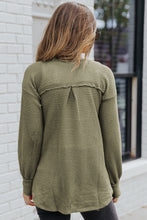 Load image into Gallery viewer, Waffle-Knit Notched High-Low Top