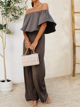 Load image into Gallery viewer, Ruffled Off-Shoulder Jumpsuit