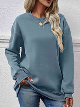 Load image into Gallery viewer, Round Neck Long Sleeve Sweatshirt