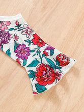 Load image into Gallery viewer, Baby Girl ALOHA Printed Bodysuit and Flare Pants Set