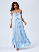 Load image into Gallery viewer, Tie Shoulder Backless Maxi Dress