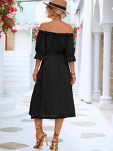 Load image into Gallery viewer, Frilled Off-Shoulder Flounce Sleeve Dress