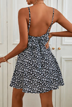 Load image into Gallery viewer, Ditsy Floral Spaghetti Strap Backless Dress