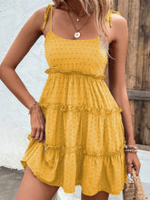Load image into Gallery viewer, Frill Spaghetti Strap Tiered Dress